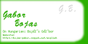 gabor bojas business card